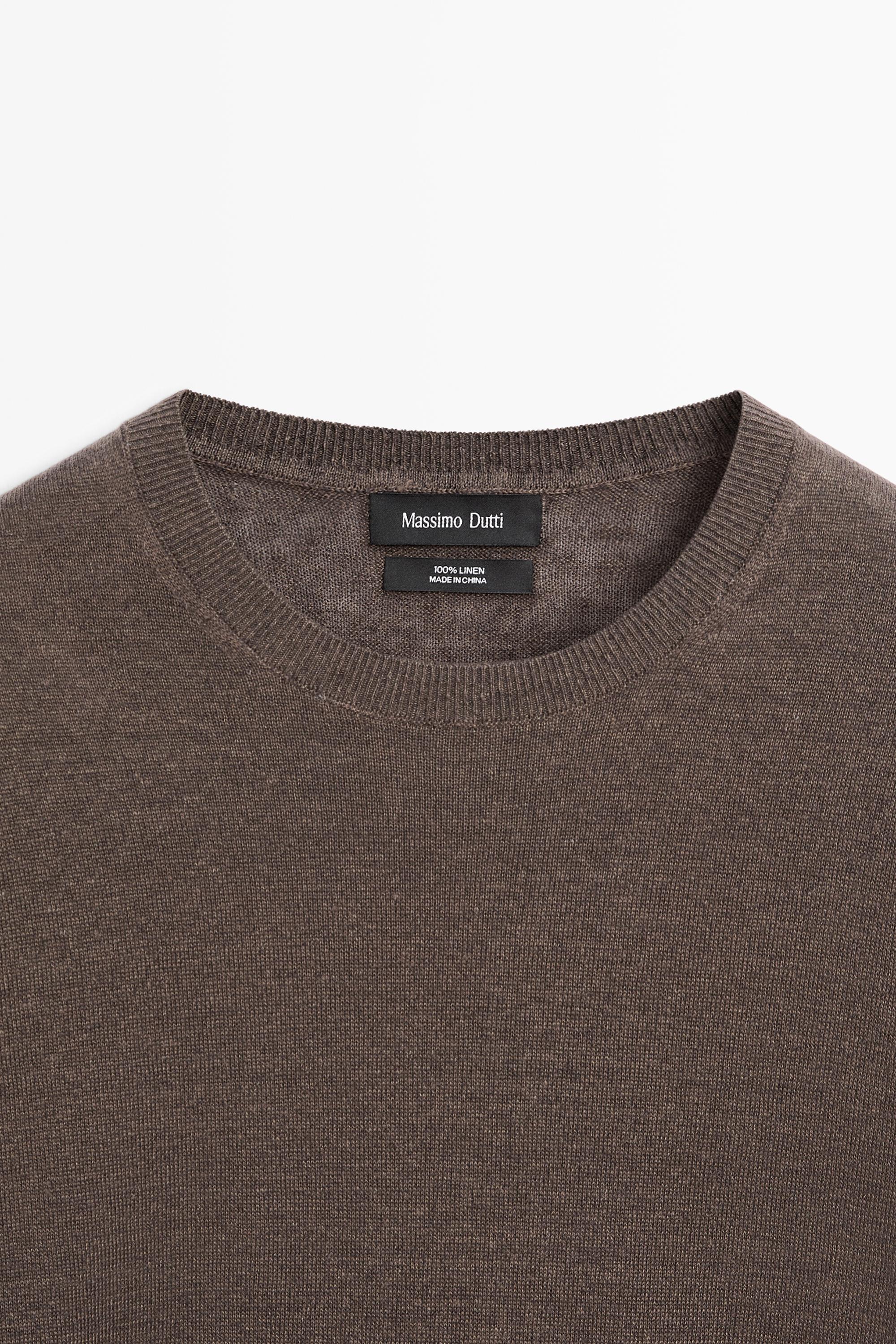 Lightweight 100% linen knit T-shirt